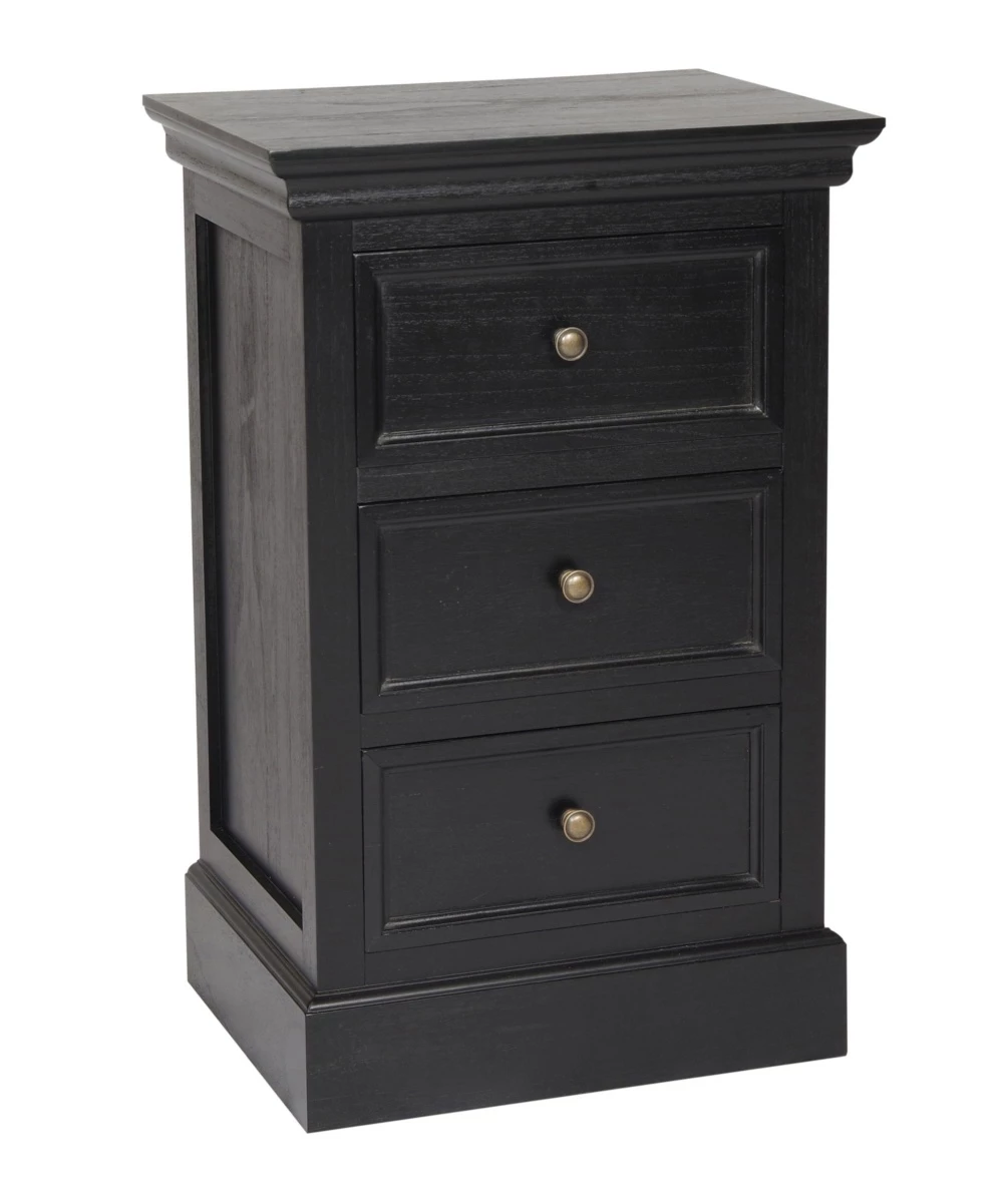 Bristol Yöpöytä 3 Laatikolla – Musta 3 Bristol Yöpöytä 3 Laatikolla – Musta