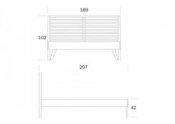 Notte Divaanisänky 160 9 Notte Divaanisänky 160 -Vuodevaatteet Myynti 2024 mittatiedot notte sanky 5