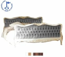 Talonpoikaisrokokoo Sänky Verhoilulla Päädyllä